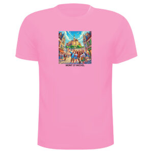 tshirt-mont-st-michel-ref17-rose