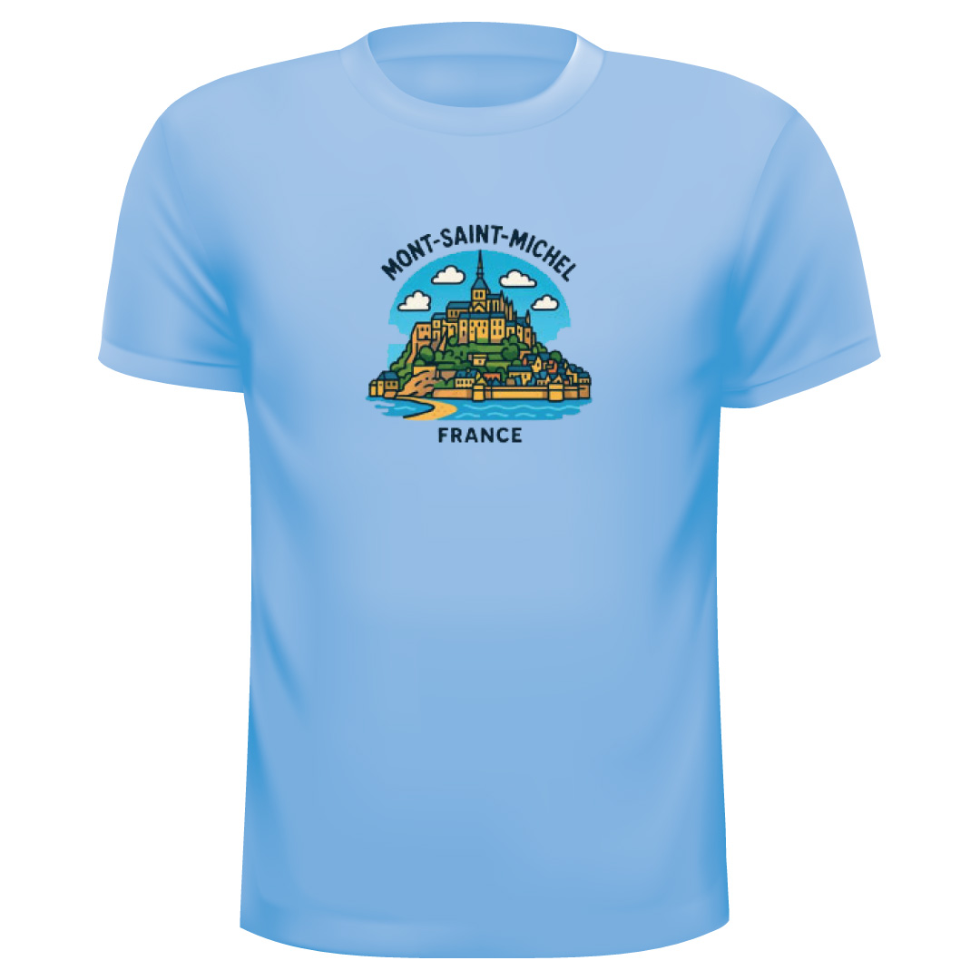 tshirt-mont-st-michel-ref2-turquoise